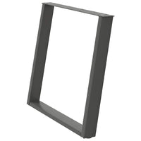Valgomojo stalo kojos, U formos, 2 vnt., antracito spalvos, 100x(72 - 73) cm, plienas - Namų Idėja