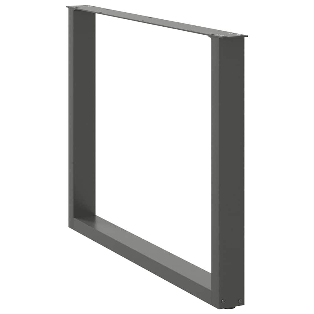 Valgomojo stalo kojos, U formos, 2 vnt., antracito spalvos, 100x(72 - 73) cm, plienas - Namų Idėja