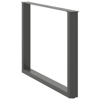 Valgomojo stalo kojos, U formos, 2 vnt., antracito spalvos, 100x(72 - 73) cm, plienas - Namų Idėja