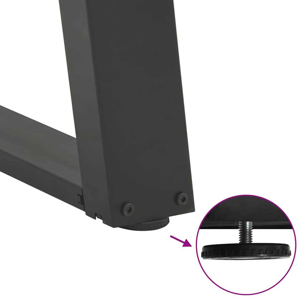 Valgomojo stalo kojos, U formos, 2 vnt., antracito spalvos, 100x(72 - 73) cm, plienas - Namų Idėja
