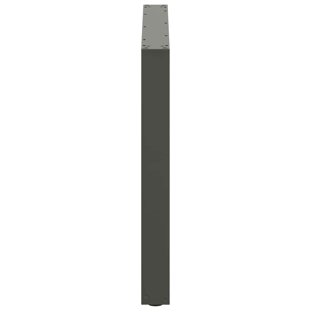Valgomojo stalo kojos, U formos, 2 vnt., antracito spalvos, 100x(72 - 73) cm, plienas - Namų Idėja