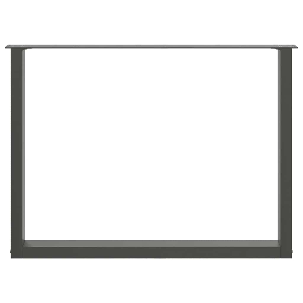 Valgomojo stalo kojos, U formos, 2 vnt., antracito spalvos, 100x(72 - 73) cm, plienas - Namų Idėja