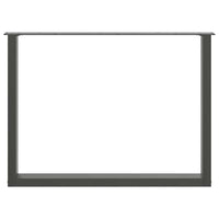 Valgomojo stalo kojos, U formos, 2 vnt., antracito spalvos, 100x(72 - 73) cm, plienas - Namų Idėja