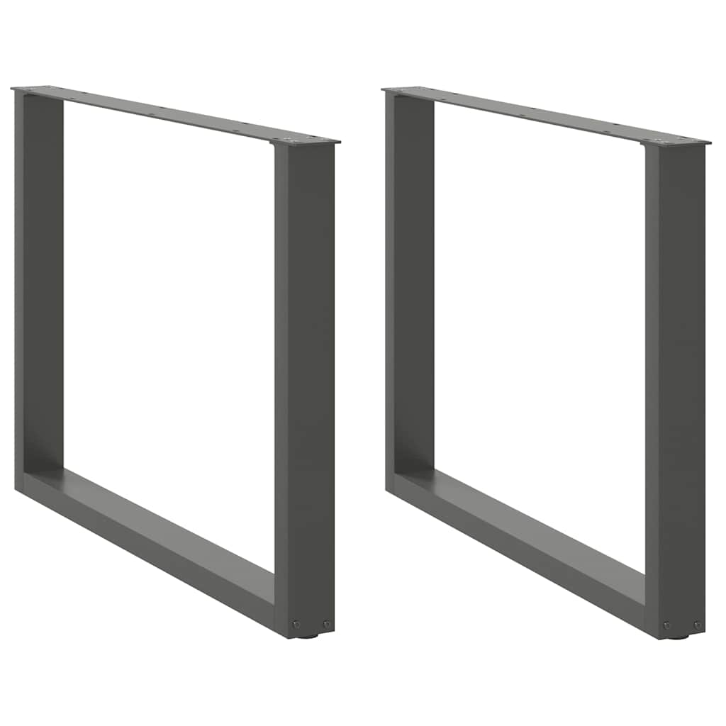 Valgomojo stalo kojos, U formos, 2 vnt., antracito spalvos, 100x(72 - 73) cm, plienas - Namų Idėja