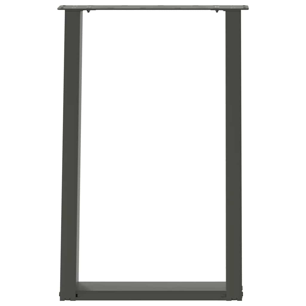 Valgomojo stalo kojos, U formos, 2 vnt., antracito spalvos, 50x(72 - 73) cm, plienas - Namų Idėja