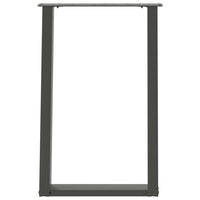Valgomojo stalo kojos, U formos, 2 vnt., antracito spalvos, 50x(72 - 73) cm, plienas - Namų Idėja