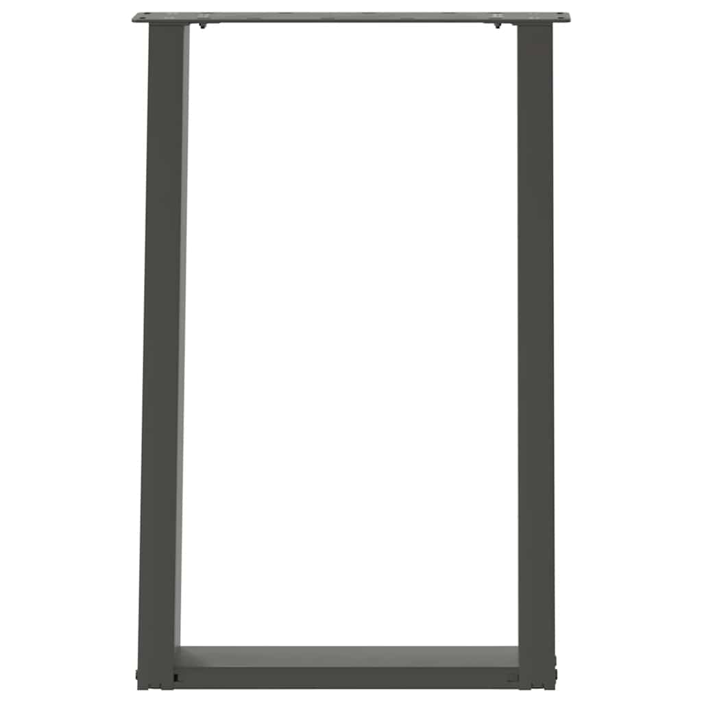 Valgomojo stalo kojos, U formos, 2 vnt., antracito spalvos, 60x(72 - 73) cm, plienas - Namų Idėja
