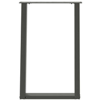 Valgomojo stalo kojos, U formos, 2 vnt., antracito spalvos, 60x(72 - 73) cm, plienas - Namų Idėja
