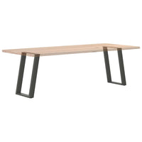 Valgomojo stalo kojos, U formos, 2 vnt., antracito spalvos, 60x(72 - 73) cm, plienas - Namų Idėja