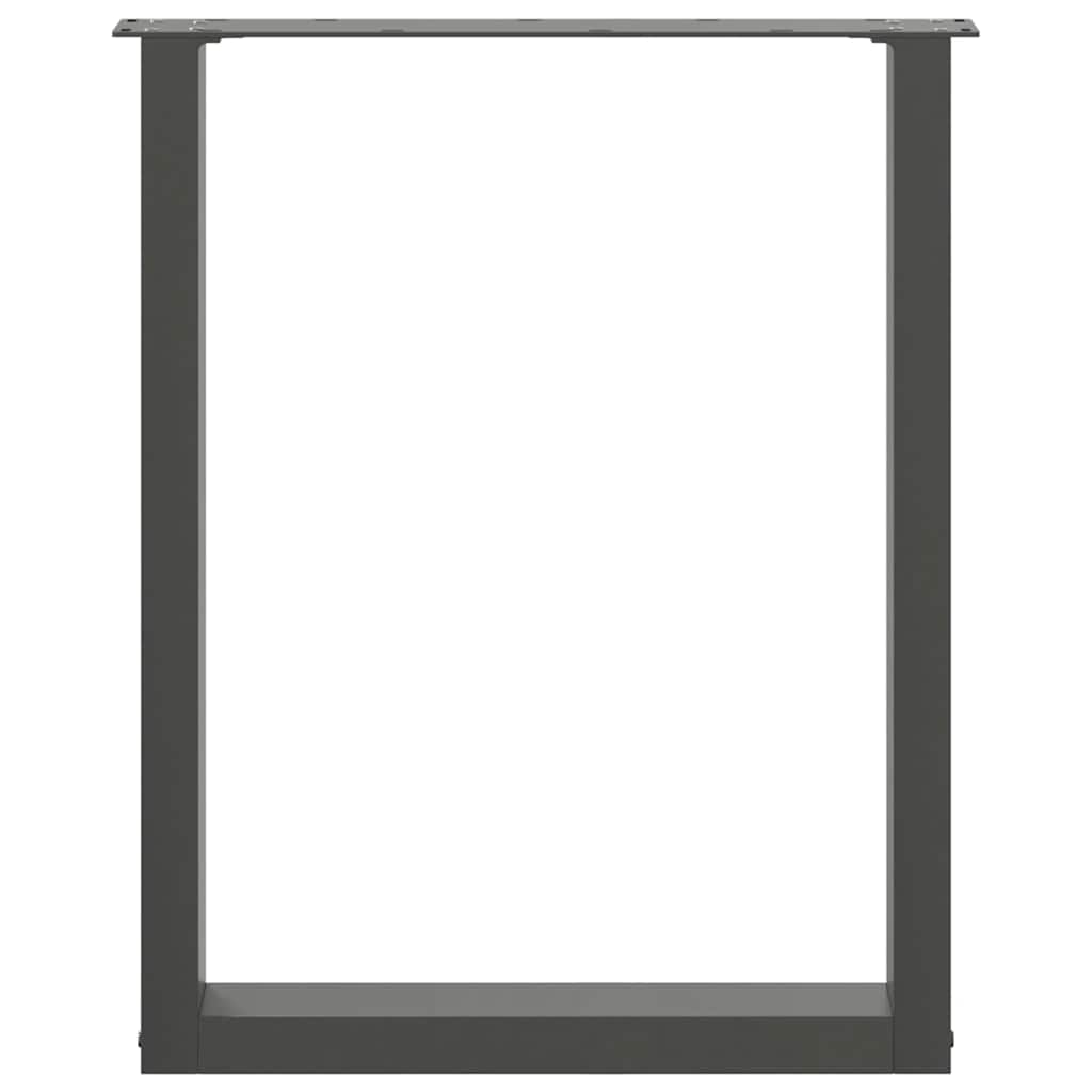 Valgomojo stalo kojos, U formos, 2 vnt., antracito spalvos, 70x(72 - 73) cm, plienas - Namų Idėja
