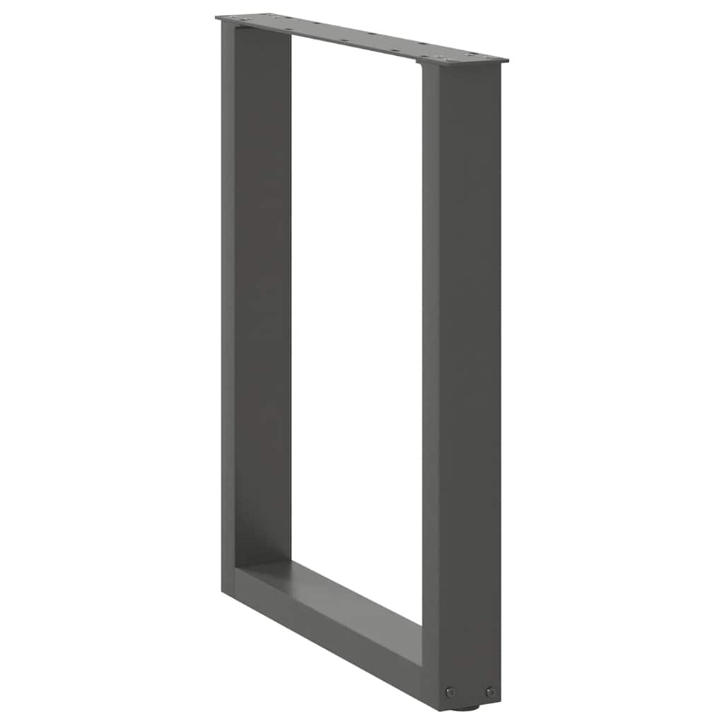 Valgomojo stalo kojos, U formos, 2 vnt., antracito spalvos, 70x(72 - 73) cm, plienas - Namų Idėja