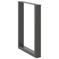 Valgomojo stalo kojos, U formos, 2 vnt., antracito spalvos, 70x(72 - 73) cm, plienas - Namų Idėja