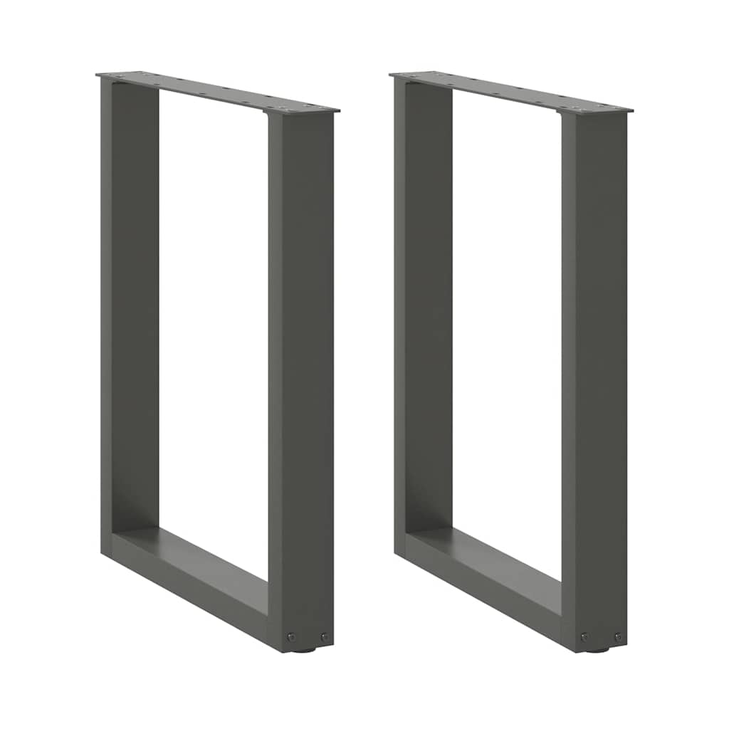 Valgomojo stalo kojos, U formos, 2 vnt., antracito spalvos, 70x(72 - 73) cm, plienas - Namų Idėja