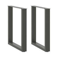 Valgomojo stalo kojos, U formos, 2 vnt., antracito spalvos, 70x(72 - 73) cm, plienas - Namų Idėja
