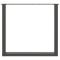 Valgomojo stalo kojos, U formos, 2 vnt., antracito spalvos, 90x(72 - 73) cm, plienas - Namų Idėja