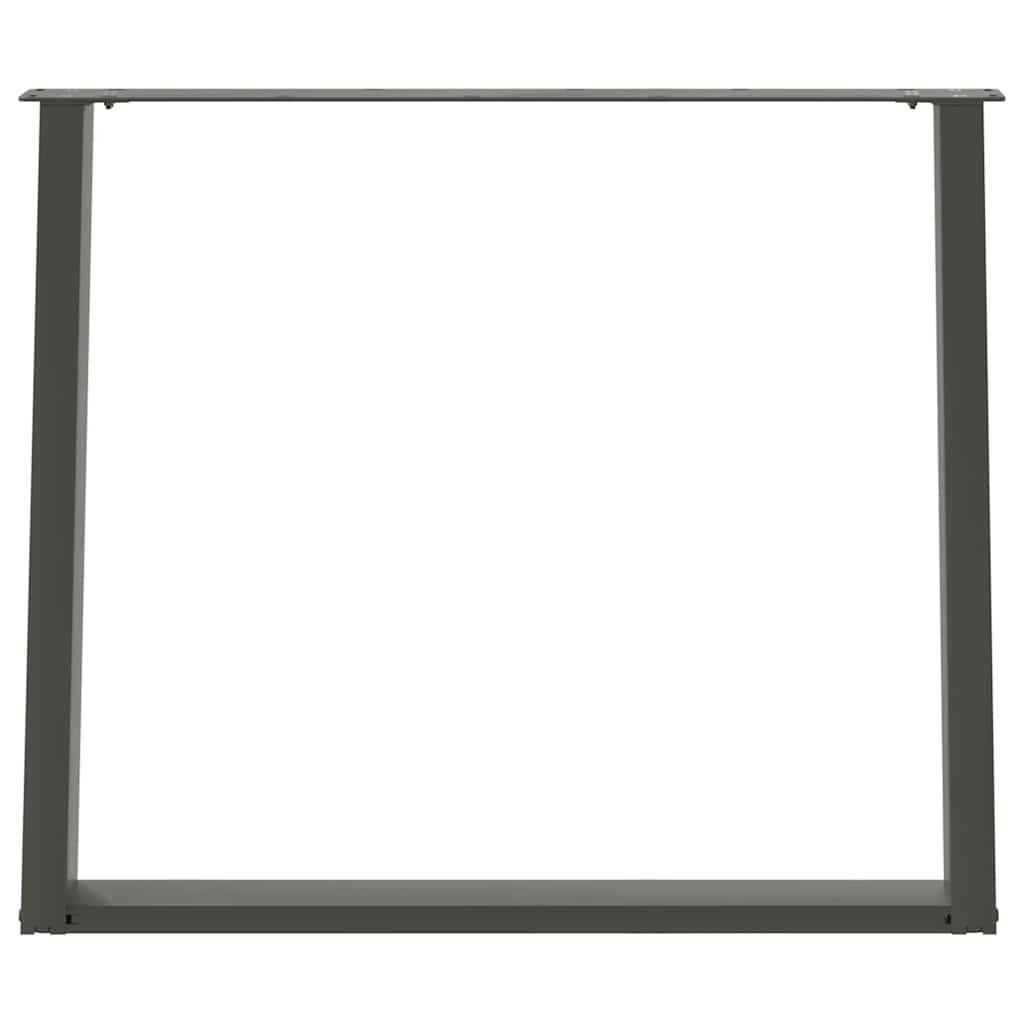 Valgomojo stalo kojos, U formos, 2 vnt., antracito spalvos, 90x(72 - 73) cm, plienas - Namų Idėja