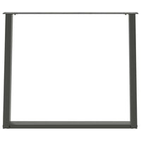 Valgomojo stalo kojos, U formos, 2 vnt., antracito spalvos, 90x(72 - 73) cm, plienas - Namų Idėja