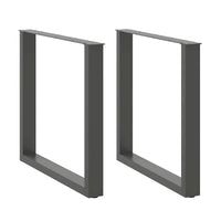 Valgomojo stalo kojos, U formos, 2 vnt., antracito spalvos, 90x(72 - 73) cm, plienas - Namų Idėja