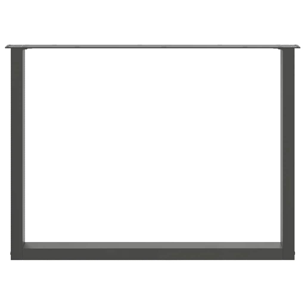 Valgomojo stalo kojos, U formos, 3 vnt., antracito spalvos, 100x(72 - 73) cm, plienas - Namų Idėja