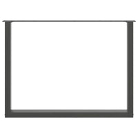 Valgomojo stalo kojos, U formos, 3 vnt., antracito spalvos, 100x(72 - 73) cm, plienas - Namų Idėja