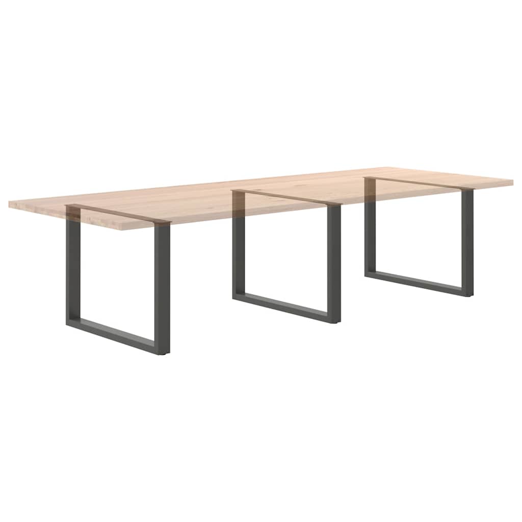 Valgomojo stalo kojos, U formos, 3 vnt., antracito spalvos, 100x(72 - 73) cm, plienas - Namų Idėja