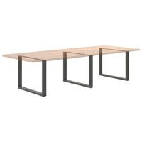Valgomojo stalo kojos, U formos, 3 vnt., antracito spalvos, 100x(72 - 73) cm, plienas - Namų Idėja
