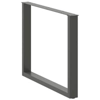 Valgomojo stalo kojos, U formos, 3 vnt., antracito spalvos, 100x(72 - 73) cm, plienas - Namų Idėja