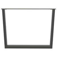 Valgomojo stalo kojos, V formos, 2 vnt., antracito spalvos, 100x(72 - 73,3) cm, plienas - Namų Idėja