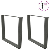 Valgomojo stalo kojos, V formos, 2 vnt., antracito spalvos, 100x(72 - 73,3) cm, plienas - Namų Idėja