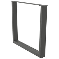 Valgomojo stalo kojos, V formos, 2 vnt., antracito spalvos, 100x(72 - 73,3) cm, plienas - Namų Idėja