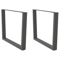 Valgomojo stalo kojos, V formos, 2 vnt., antracito spalvos, 100x(72 - 73,3) cm, plienas - Namų Idėja
