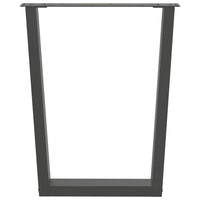 Valgomojo stalo kojos, V formos, 2 vnt., antracito spalvos, 60x(72 - 73,3) cm, plienas - Namų Idėja