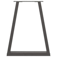 Valgomojo stalo kojos, V formos, 2 vnt., antracito spalvos, 60x(72 - 73,3) cm, plienas - Namų Idėja