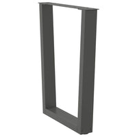 Valgomojo stalo kojos, V formos, 2 vnt., antracito spalvos, 60x(72 - 73,3) cm, plienas - Namų Idėja