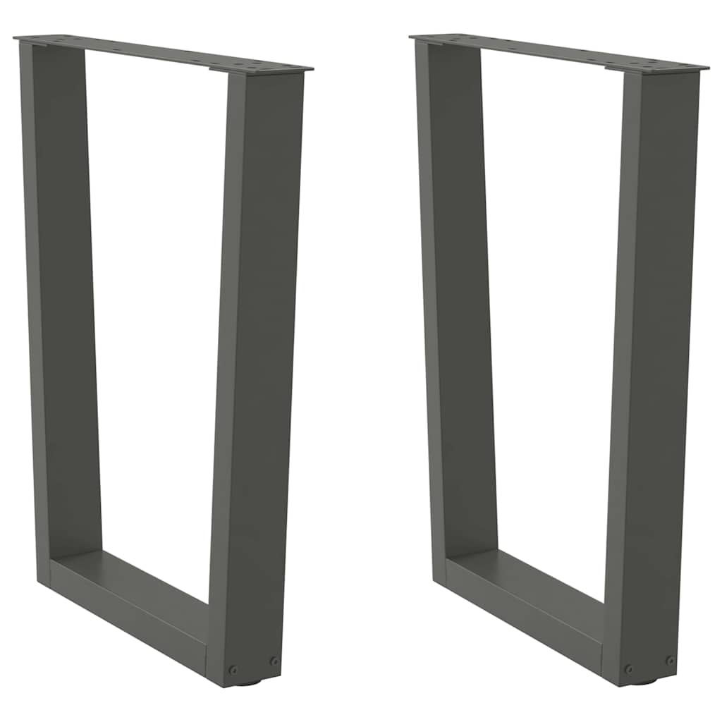 Valgomojo stalo kojos, V formos, 2 vnt., antracito spalvos, 60x(72 - 73,3) cm, plienas - Namų Idėja