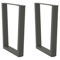 Valgomojo stalo kojos, V formos, 2 vnt., antracito spalvos, 60x(72 - 73,3) cm, plienas - Namų Idėja