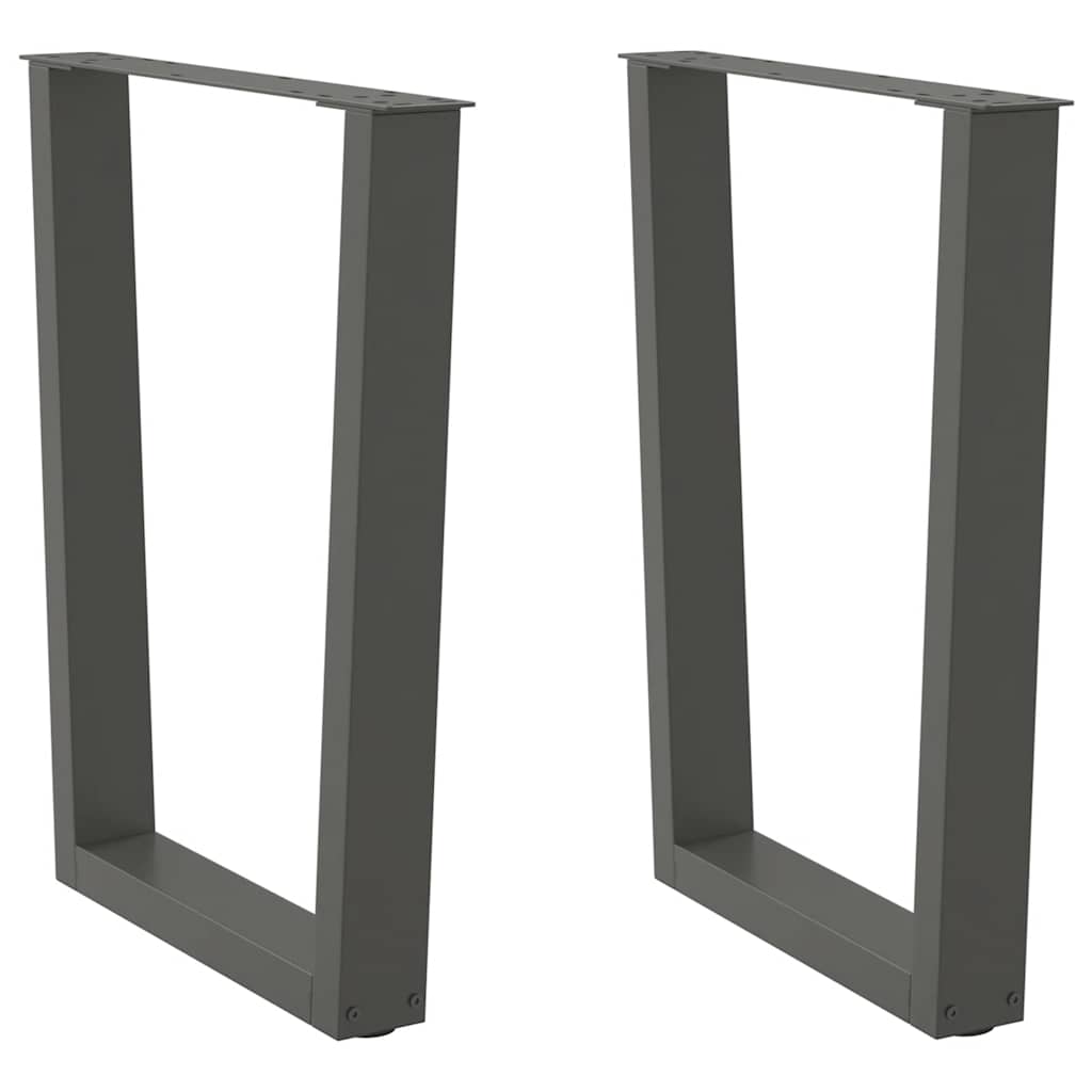 Valgomojo stalo kojos, V formos, 2 vnt., antracito spalvos, 70x(72 - 73,3) cm, plienas - Namų Idėja