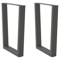 Valgomojo stalo kojos, V formos, 2 vnt., antracito spalvos, 70x(72 - 73,3) cm, plienas - Namų Idėja