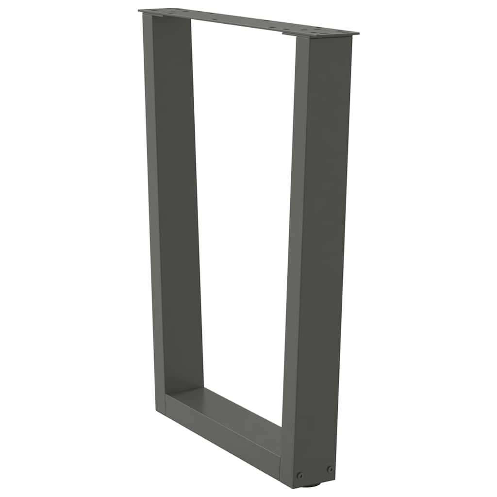 Valgomojo stalo kojos, V formos, 2 vnt., antracito spalvos, 70x(72 - 73,3) cm, plienas - Namų Idėja
