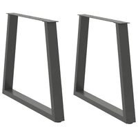 Valgomojo stalo kojos, V formos, 2 vnt., antracito spalvos, 70x(72 - 73,3) cm, plienas - Namų Idėja