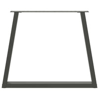 Valgomojo stalo kojos, V formos, 2 vnt., antracito spalvos, 70x(72 - 73,3) cm, plienas - Namų Idėja