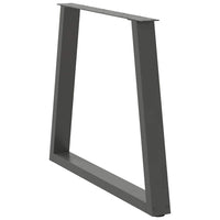 Valgomojo stalo kojos, V formos, 2 vnt., antracito spalvos, 80x(72 - 73,3) cm, plienas - Namų Idėja