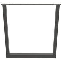 Valgomojo stalo kojos, V formos, 2 vnt., antracito spalvos, 80x(72 - 73,3) cm, plienas - Namų Idėja