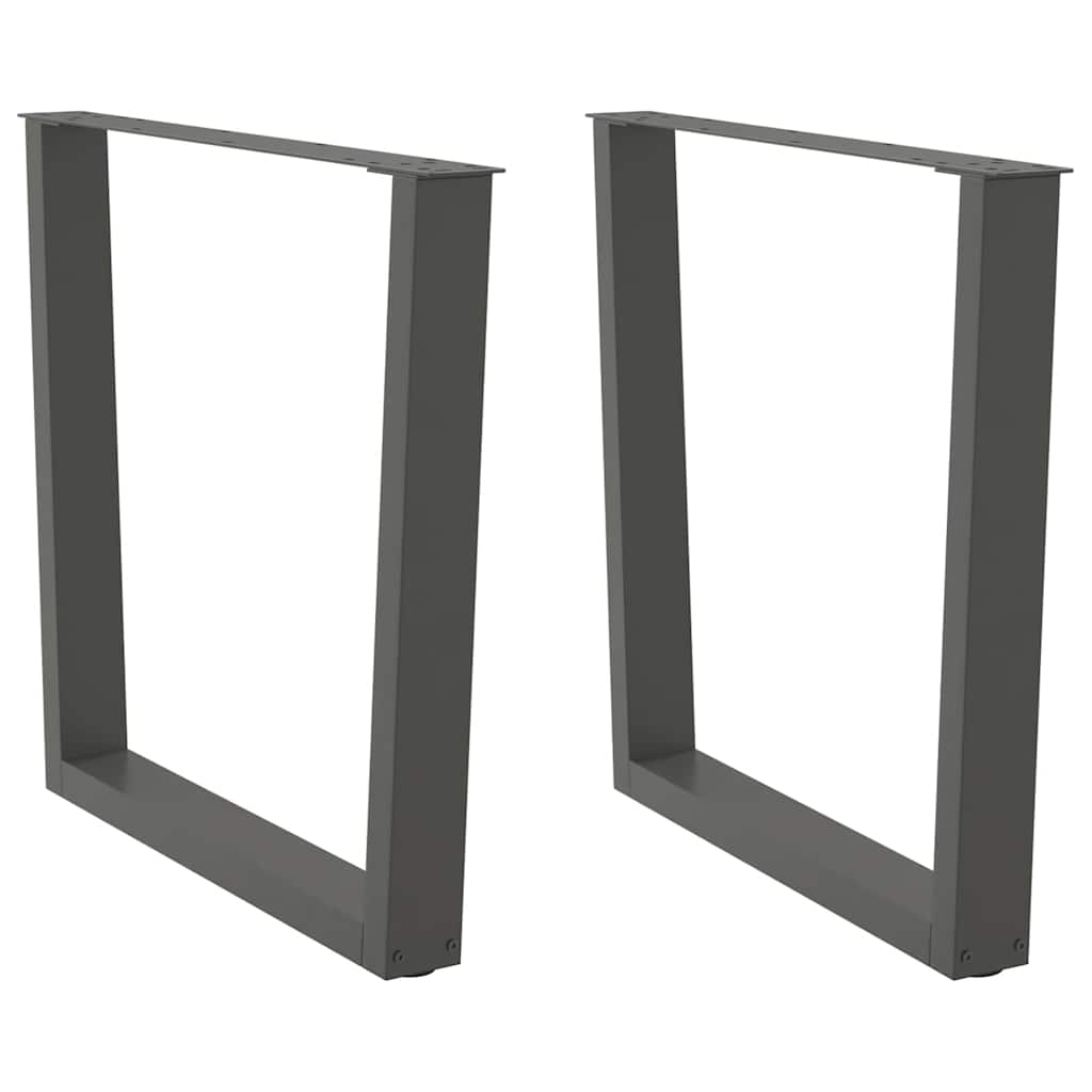Valgomojo stalo kojos, V formos, 2 vnt., antracito spalvos, 80x(72 - 73,3) cm, plienas - Namų Idėja