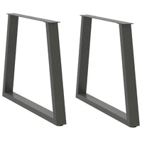 Valgomojo stalo kojos, V formos, 2 vnt., antracito spalvos, 80x(72 - 73,3) cm, plienas - Namų Idėja