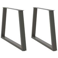 Valgomojo stalo kojos, V formos, 2 vnt., antracito spalvos, 90x(72 - 73,3) cm, plienas - Namų Idėja