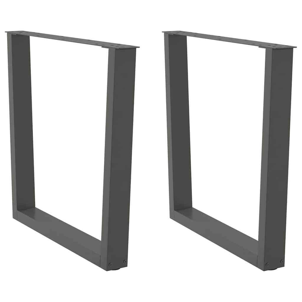 Valgomojo stalo kojos, V formos, 2 vnt., antracito spalvos, 90x(72 - 73,3) cm, plienas - Namų Idėja