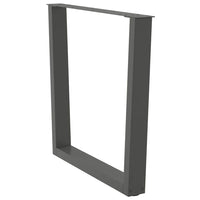 Valgomojo stalo kojos, V formos, 2 vnt., antracito spalvos, 90x(72 - 73,3) cm, plienas - Namų Idėja