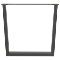Valgomojo stalo kojos, V formos, 2 vnt., antracito spalvos, 90x(72 - 73,3) cm, plienas - Namų Idėja