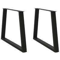 Valgomojo stalo kojos, V formos, 2 vnt., juodos, 100x(72 - 73,3) cm, plienas - Namų Idėja